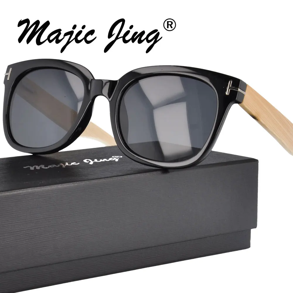 

Magic Jing Plastic Sunglasses Bamboo Spring Hinge Temple Polarized Glasses 1209