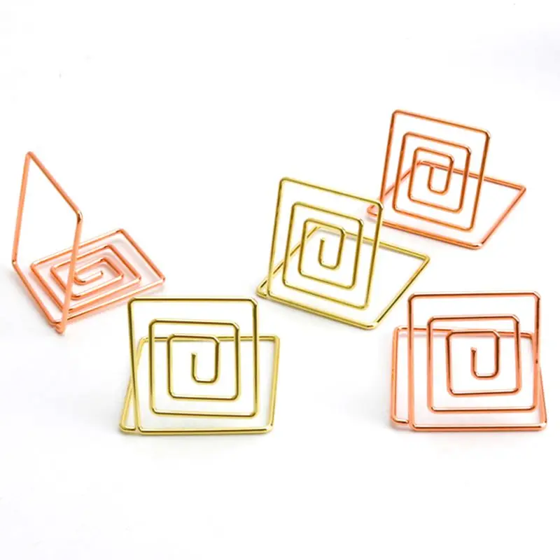  Wire Shape Place Card Holder Stands Table Name Number Holders Paper Menu Picture Memo Note Photo Cl