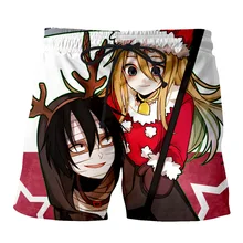 YX Girl новые модные мужские Аниме ангелы смерти 3d Печатные повседневные короткие мужские летние крутые брюки Прямая поставка