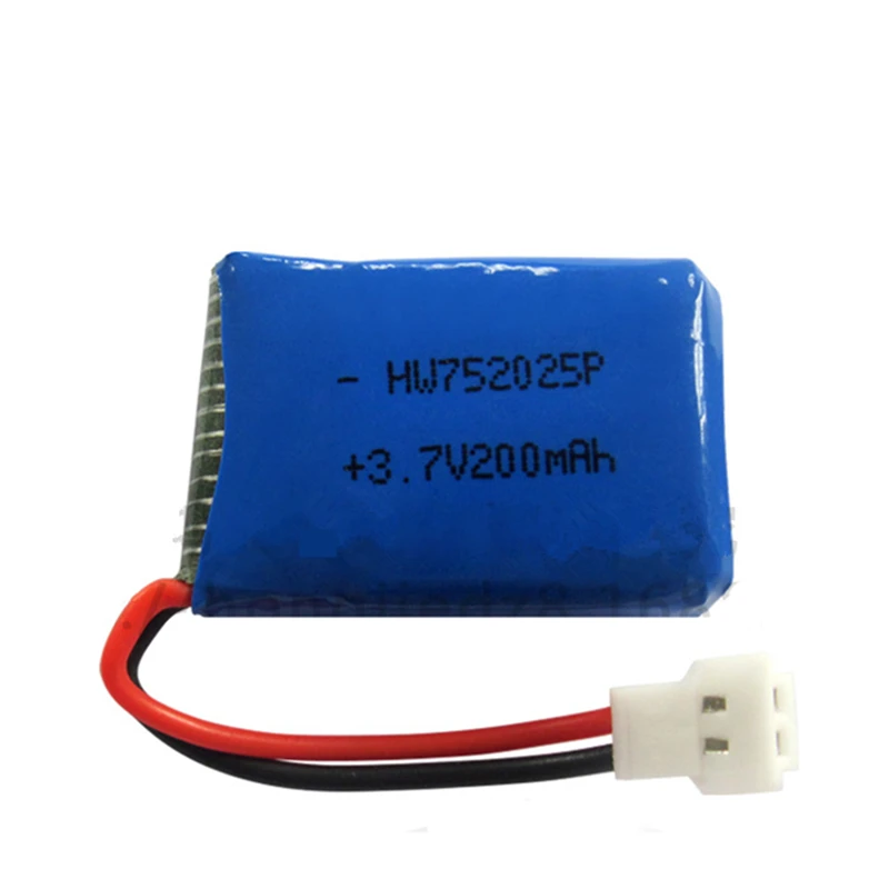 3,7 V 200mAh Syma X4 X11 X13 батарея для самолета с дистанционным управлением 3,7 V 200mAh литиевая батарея модель самолета 752025 3 шт