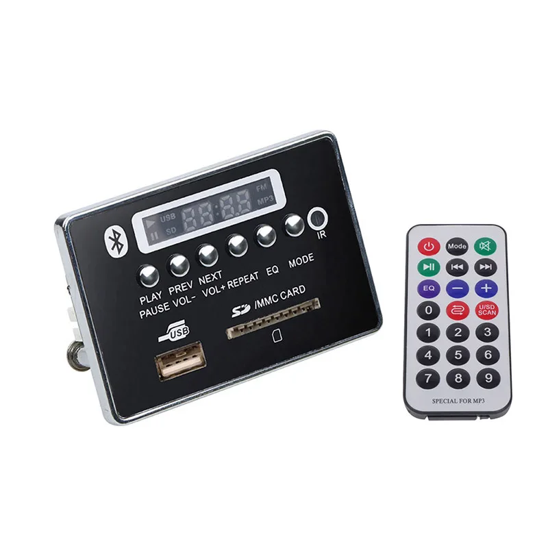 MP3 Bluetooth декодер модуль Плата с пультом дистанционного управления WMA WAV FM радио AUX 5 V/12 V WIF66
