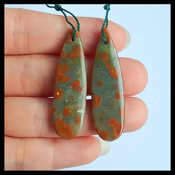 

Women's Popular Special,Gemstone Ocean Jasper fashion women Earrings,43x13x4mm,7.3g
