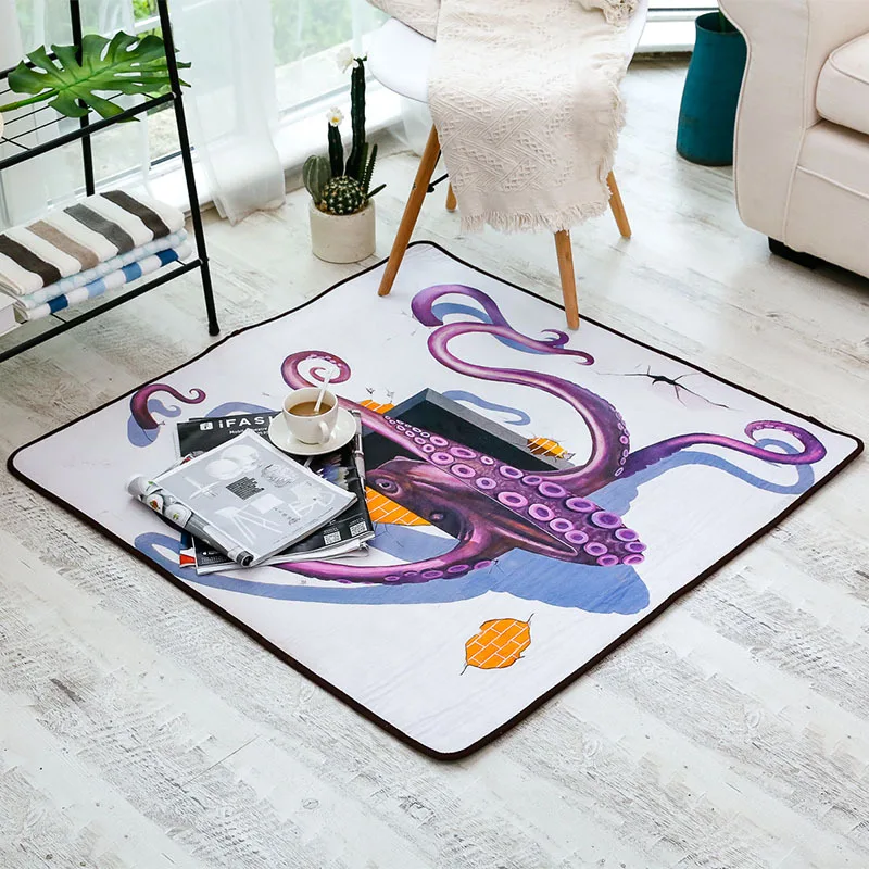 

Cartoon 3D Carpet Non-slip 100% Polyester Mats Baby Crawl Carpet For Living room Decor Baby Crawl Carpet Soft Yoga Carpets