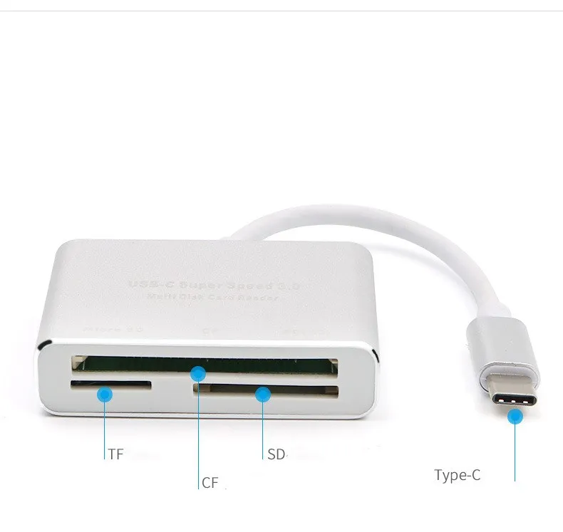 

Manufacturer Direct Type-C3.0 High Speed Card Reader Type-c to CF/SD/TF Card Multi-disc Character Reader