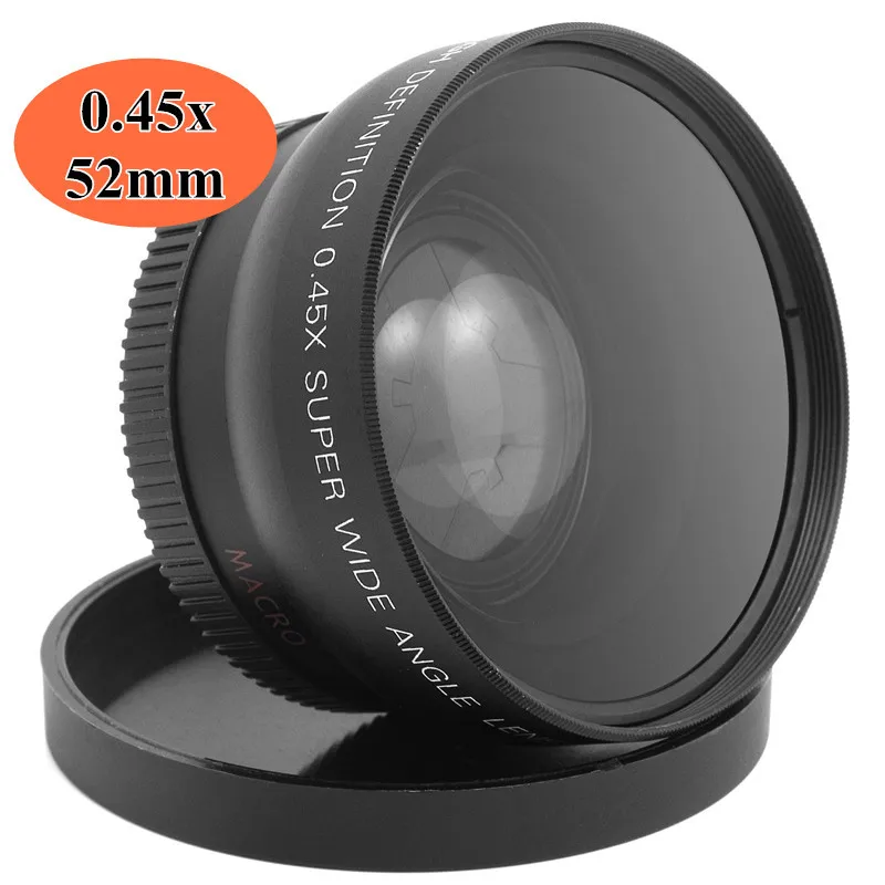 

52MM 0.45x Wide Angle Macro Lens High Resolution Wide Deluxe Digital Lenses for Nikon Cannon Sony DSLR Camera of 52mm Diameter