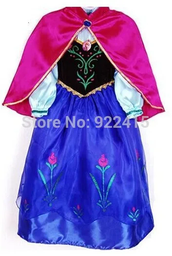 Детская Карнавальная одежда костюм ледяной Эльзы для девочек платье принцессы вечерние карнавальные костюмы с блестками платье Анны платья для девочек
