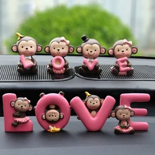 Автомобильные украшения Модные Мультяшные любовь банан обезьяна кукла автомобильное украшение приборной панели милый автомобиль интерьерные аксессуары ремесло подарок