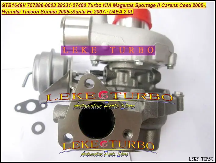 GTB1649V 757886-5003S 28231-27400 Turbocharger HYUNDAI Tucson Sonata 05- Santa Fe 07- KIA Magentis Sportage II Carens Ceed D4EA 2.0L (1)