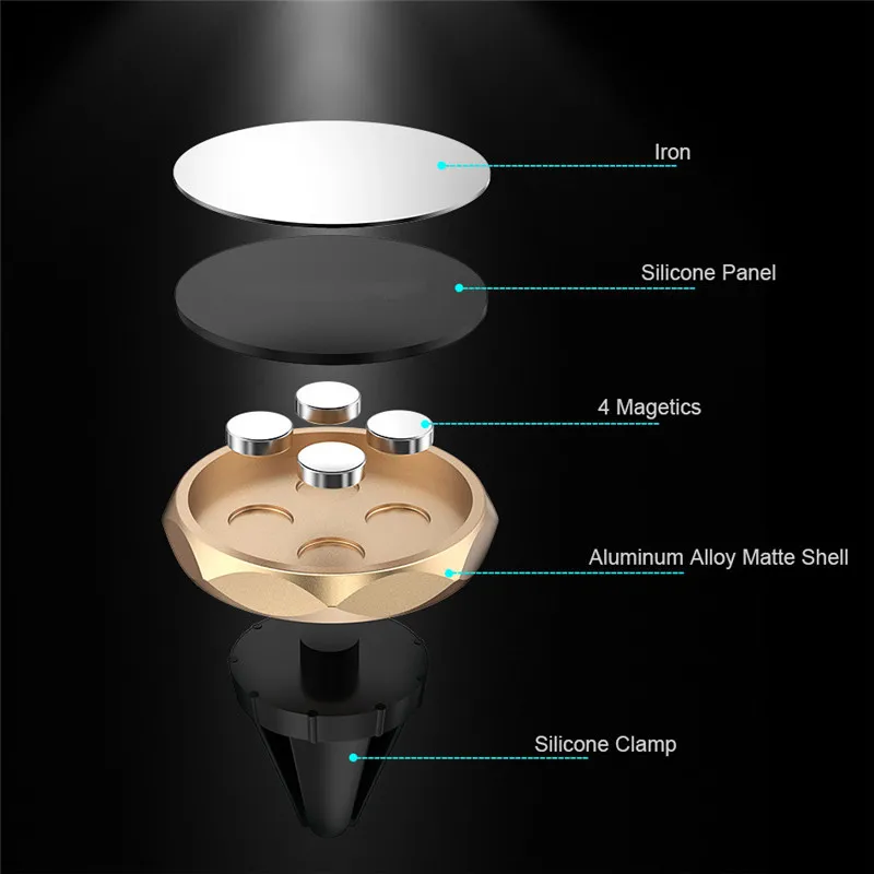 Универсальный магнитный автомобильный держатель для телефона, подставка в машину для iPhone X 7, для HUAWEI, крепление на вентиляционное отверстие, поддержка мобильного телефона, gps