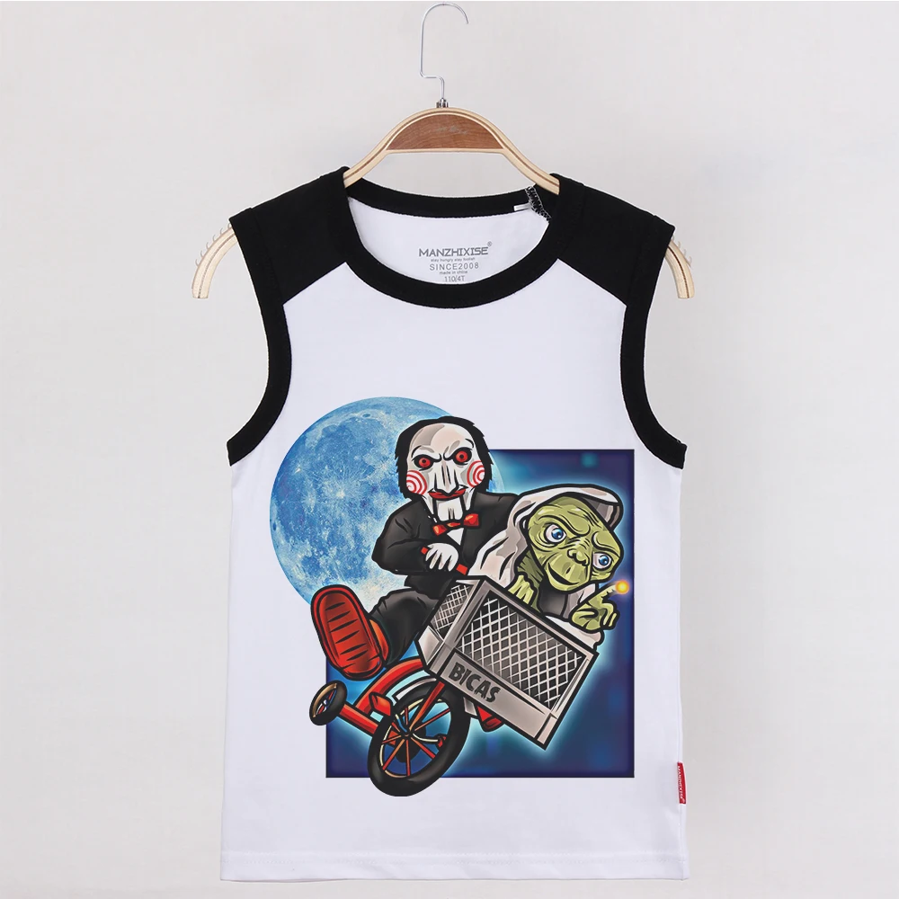 

2019 Fashion Nova Children Clothes Kids Tank Top Yoda Star Wars Funny Cartoon 100% Cotton Tops Boys Undershirt Sleeveless Tanks