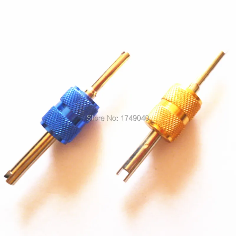 

Car Motorcycle AC 134a Tire Valve Stem Core Remover Wrench Double End 2 Sizes Remover Repair Tool nonslip metal handle