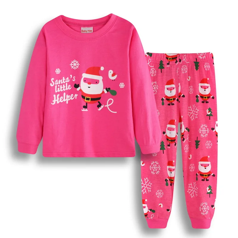 Хлопковые комплекты одежды для детей весенне-осенняя футболка с длинными рукавами и рисунком для маленьких мальчиков и девочек+ штаны комплект из 2 предметов детские пижамы MXSF91 - Цвет: style 6