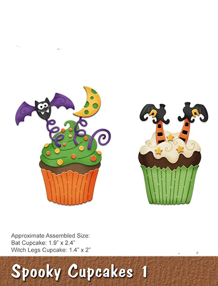 

Spooky Cupcakes Cutting Dies Steel Stencils DIY Scrapbooking Album Paper Card Decorative Craft Embossing Die Cuts Decor