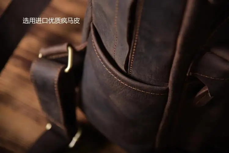 AETOO Европа и США Ретро сумка мужская путешествия рюкзак досуг первый слой кожи сумка для ноутбука в школьном стиле
