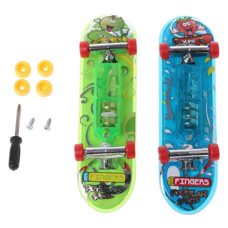 Новинка 2 шт светодиодный мини Скейтборд Доска для пальцев детские игрушки подарки Детские игрушки