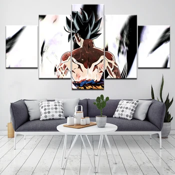 

Canvas Poster HD Prints Kid Room Wall Art Framework 5 Pieces Dragon Ball Goku Painting Home Decor Anime Cartoon Abstract Picture