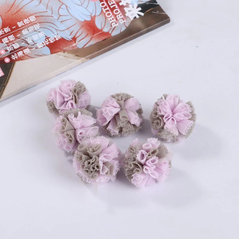 100pcs 1 5cm Lace Elastic Gauze Mesh Flower Balls Diy Craft Supplie Wedding Decor Yarn Balls Headwear Jewelry Ornaments Pompones Diy Craft Supplies Aliexpress