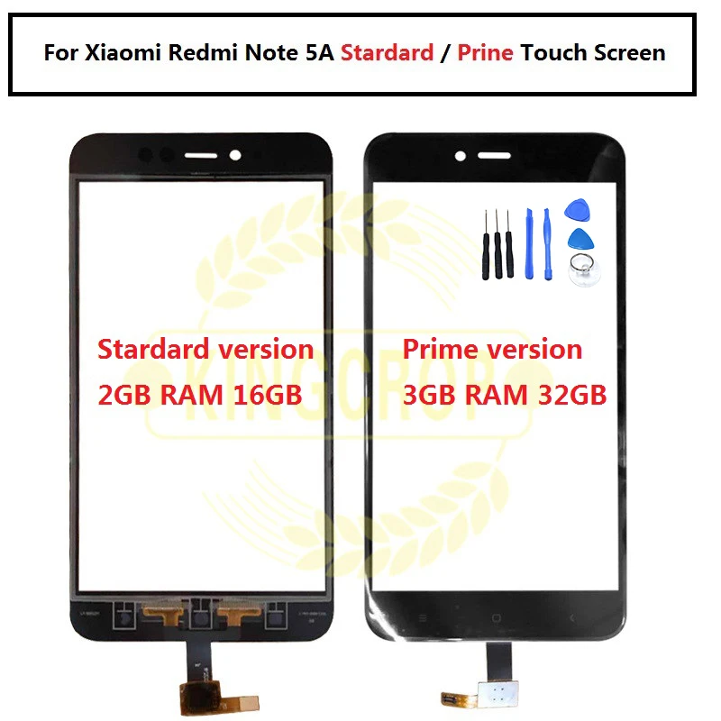 Для Xiaomi Redmi note 5a сенсорный экран дигитайзер Сенсорная панель объектив стекло для