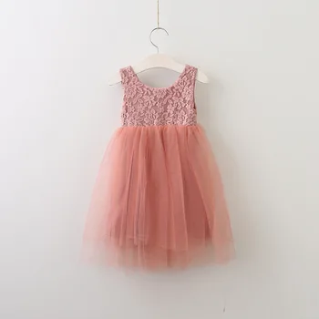 

New Children Baby Fairy Tulle Lace Mesh Dresses, Girls Princess Elegant Party Dress 5 pcs/lot