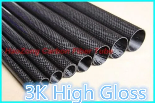 Tubo da Fibra do Carbono Braço do Quadcopter do Tubo da Asa Pces 21mm id 500mm 100% 3k - Tubulação Eixo Hexrcopter 25*21 1-10 25mm od x 2 1-10 pces 25mm od x 21mm id