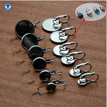 

10pcs/lot 316L Stainless Steel Cabochon 12mm 20mm Earring Settings Cabochon Base Settings Fit Cameo DIY Ear Jewelry Findings