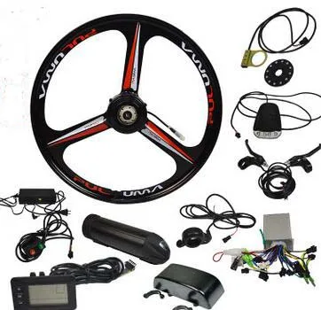 Новый Электрический Rider заднее колесо велосипед Conversion Kit Батарея поворота ручка