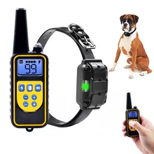 Dog Shock Training Collars Pet Dog Training Collar Rechargeable Remote Contrl Electric Shock Bark Stop Waterproof 800M