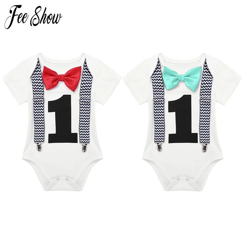 Infantil Baby Boys Clothes First 1st Birthday Party Number 1 Printed