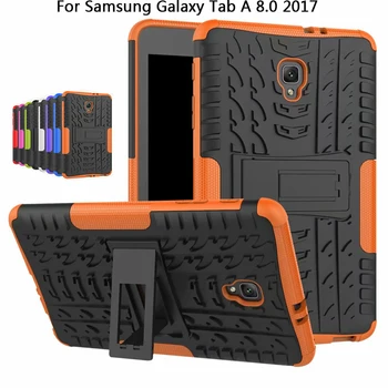 

For Samsung Galaxy Tab A 8.0 2017 Case Shockproof PC & TPU Hybrid Armor Stand Cover For Samsung Tab A 8.0 2017 T380 T385