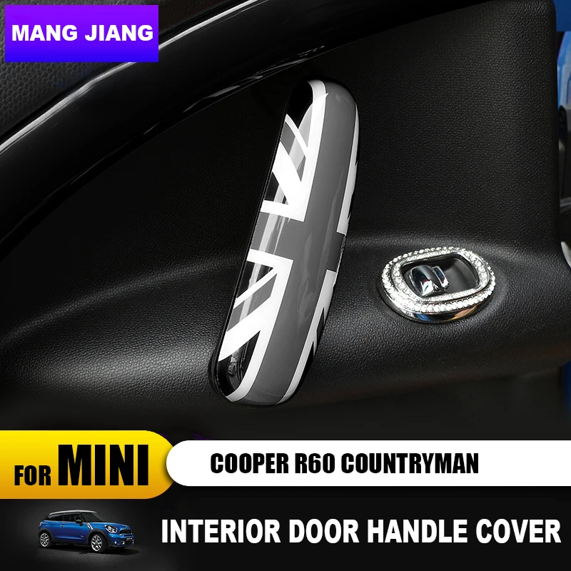 

car-styling One Pair For MINI Cooper R60 R61 Countryman Interior door handle Knob Cover Car Accesssories car styling