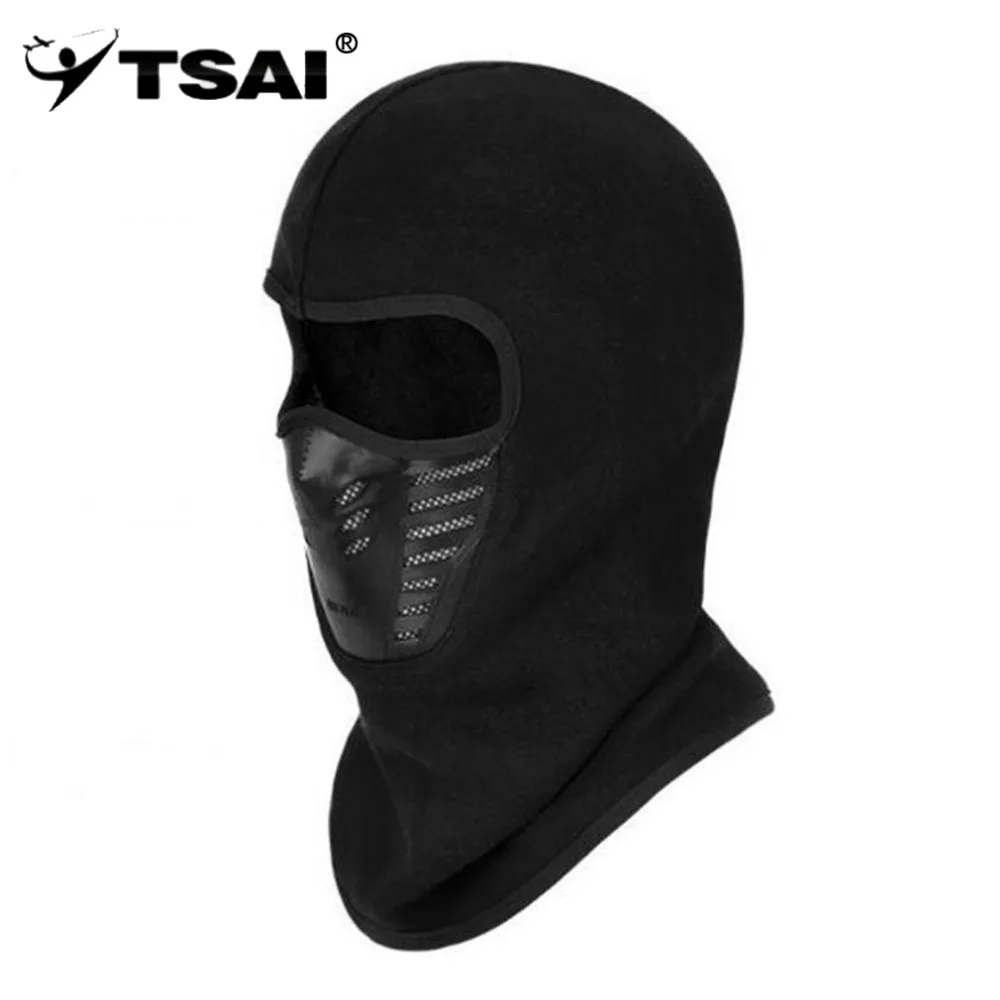 

TSAI Outdoor Riding Skiing Mask Face Cover Ninja Style Head Cap Warm Thickening Fleece Mask with Filtering Function Drop Ship