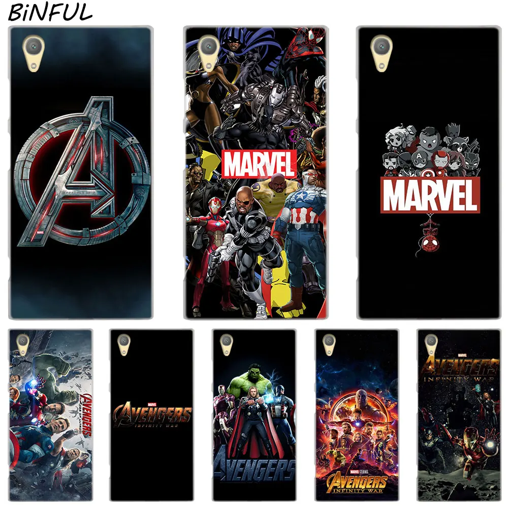 Прозрачный чехол с Мстителями Marvel для sony Xperia Z3 Z5 Premium M4 Aqua M5 X XA XA1 C4 C5 E4 E5 XZ XZ2 Compact Plus