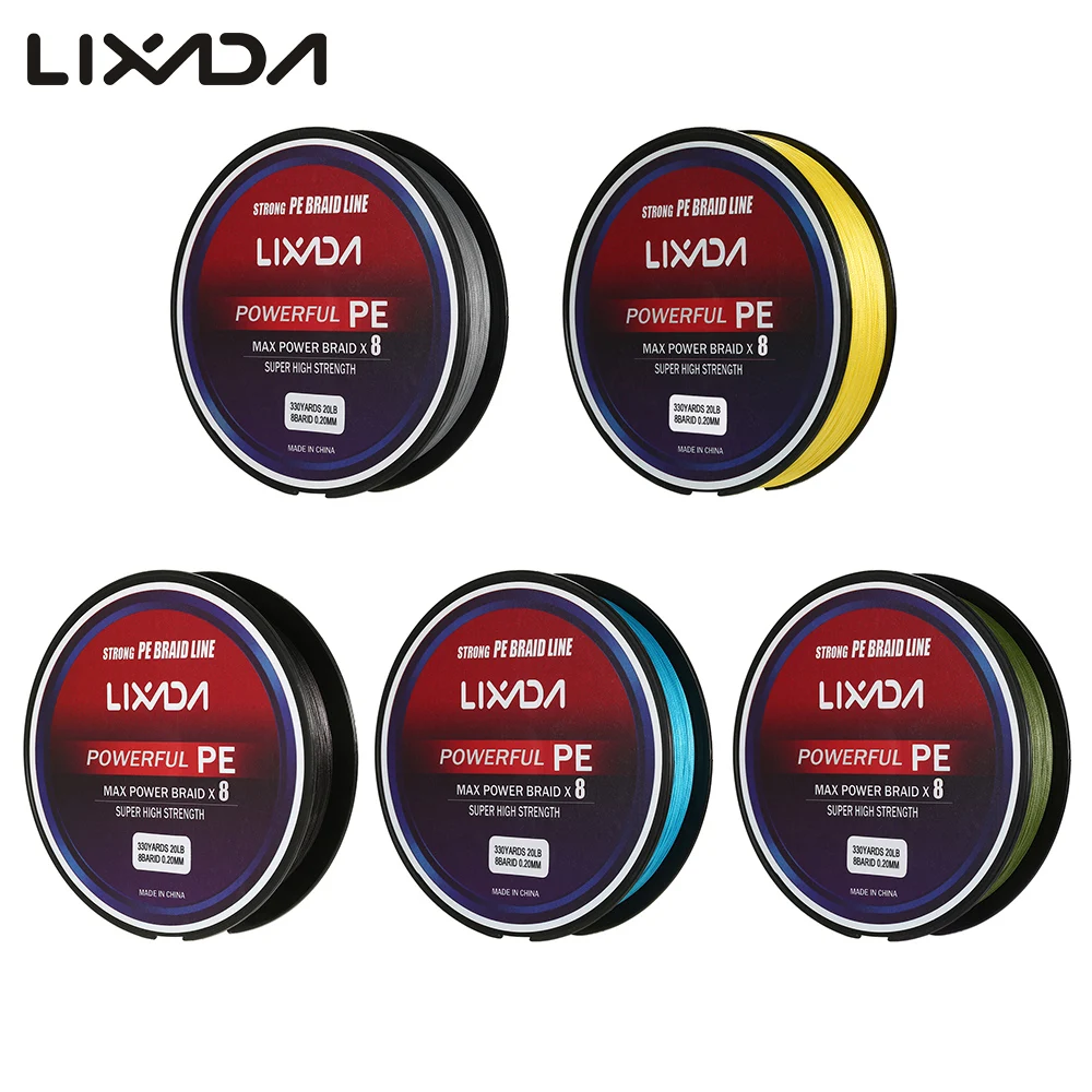 Lixada 300 м/ярдов 8 жильная плетеная полиэтиленовая рыболовная леска сверхпрочная