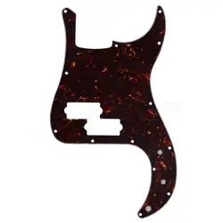 Yibuy темно-коричневая черепаховая оболочка 3 слоя ПВХ P Bass Pickguard PB Bass Script Plate