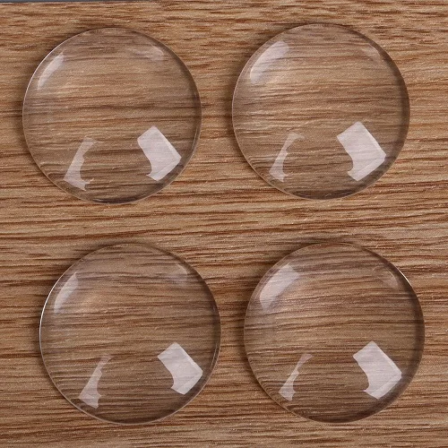 Top 8/10/12/14/16/18/20/25/30mm Round Flat Back Transparent Clear Magnifying Glass Cabochon Cameo Cover For DIY Jewelry Making - Цвет: 30mm 10pcs