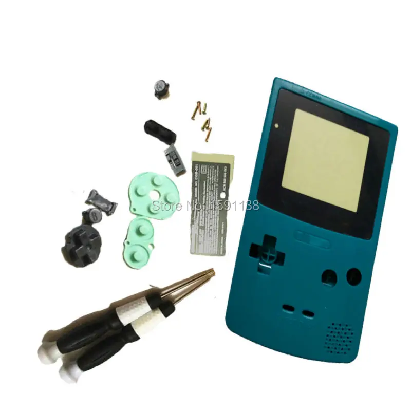 Brand Cryan Color Full Part Inside Accessories for GameBoyColor Game Console Repair Shell Cover Case with Label Tag Boy | Электроника