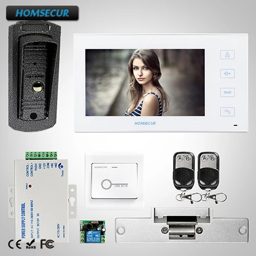 

HOMSECUR 7" Wired Video&Audio Home Intercom+Metal Case for Home Security :TC041 +TM704-W