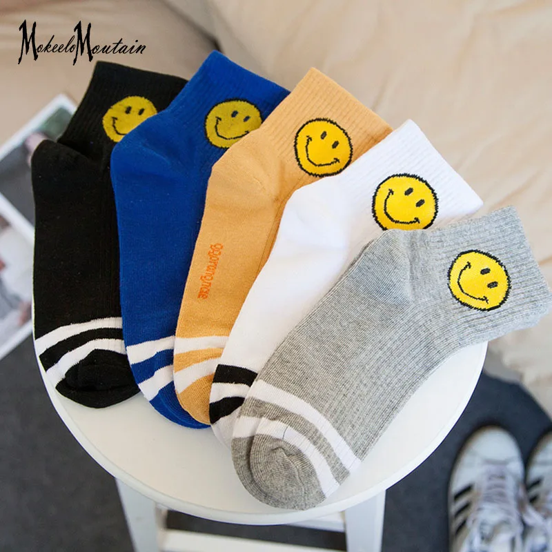 

2018 Cartoon Funny Socks Women Harajuku Cute Smile Face Cotton Socks for Girls Japanese Streetwear Lolita Socks