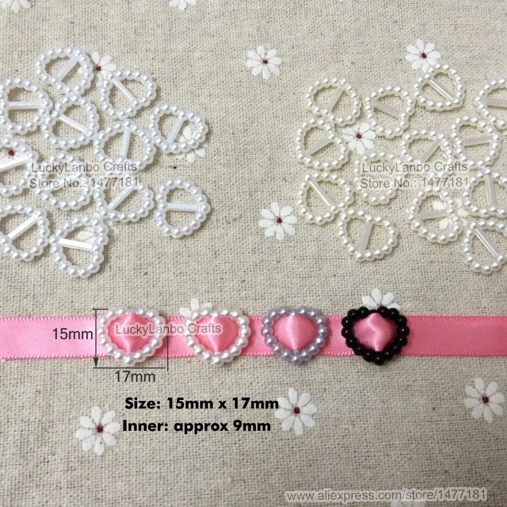 4 BK0102 Heart Pearl buckle