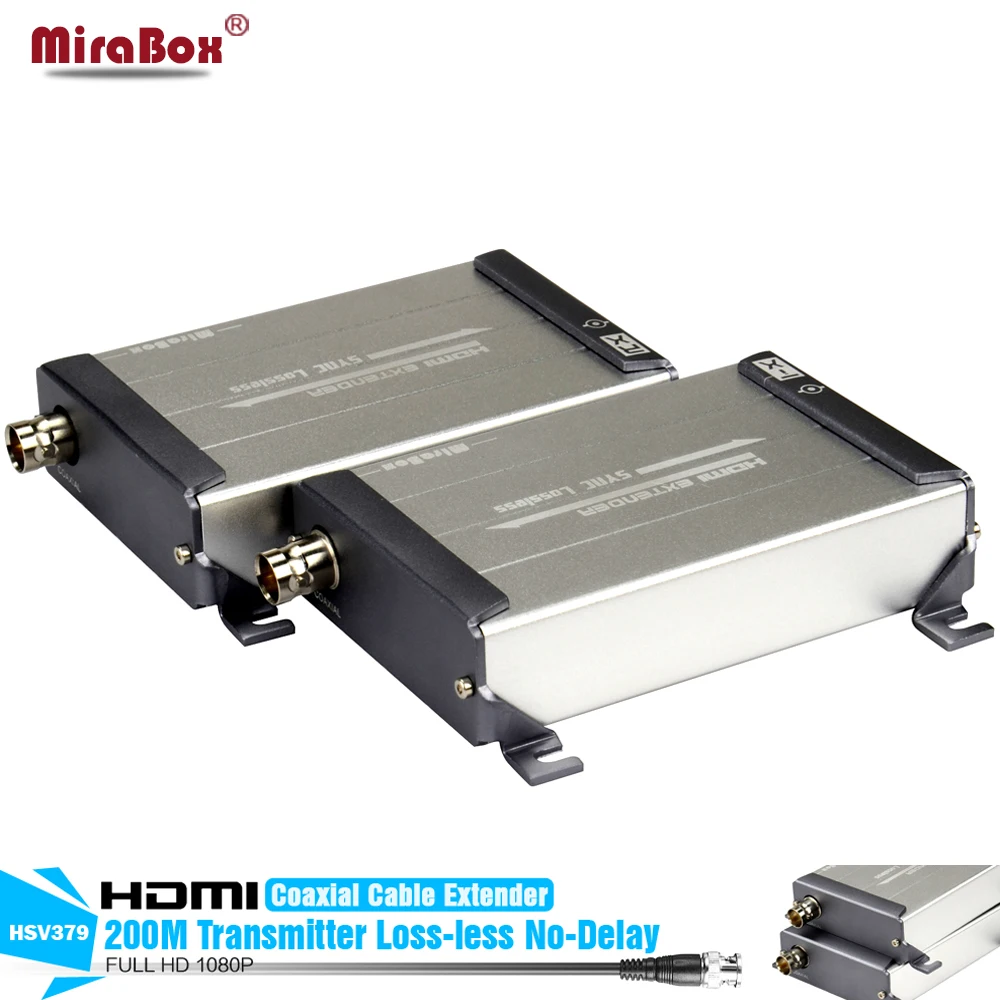 LossLESS No delay HDMI Over Coax Cable Extender 200m 1080P HDMI Over