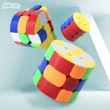 Колонка в форме цилиндра или куба 3x3x3 волшебный куб 3x3 Специальная странная форма головоломка без наклеек Развивающие игрушки для детей Cubo Magico