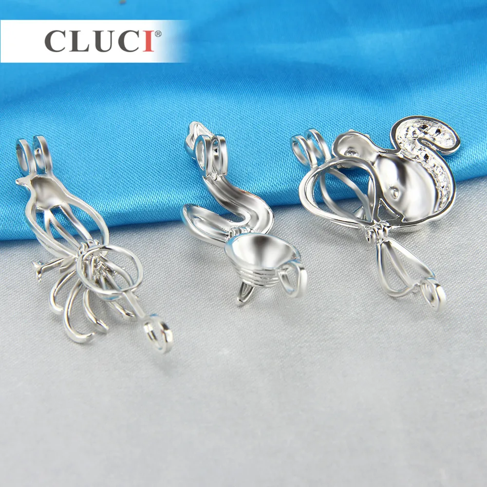 CLUCI 10 шт./компл. смешанные стили в форме животных Бусины жемчужная подвеска клетка медальон ароматерапия ювелирные изделия для ожерелья делая подарок