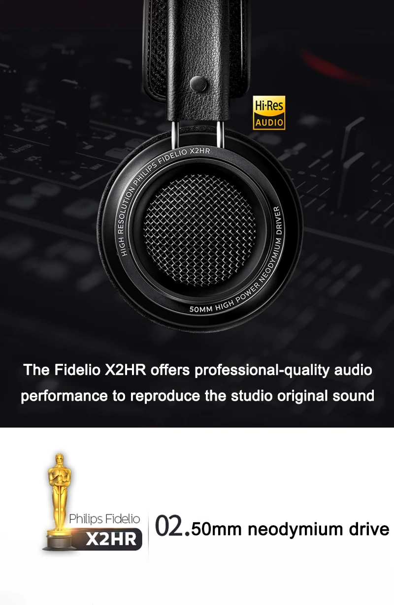 Philips/Philips X2HR монитор Fever гарнитура Hi-Fi наушники с высоким разрешением стерео гарнитура с 50 мм мощный привод