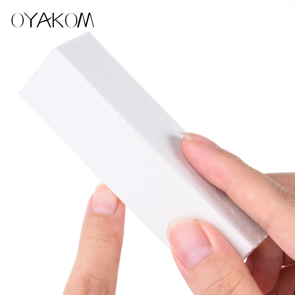 OYAKOM пилочка для ногтей шлифовальный буферный блок для педикюра маникюрная полировка профессиональные пилочки для дизайна ногтей аксессуары для ногтей инструмент для красоты - Цвет: white