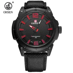 Новый модный бренд Montre Homme OHSEN 30 м плавание спортивные часы для мужчин мужской кварцевые наручные холст кожаный ремешок Ман Hombre Relogios