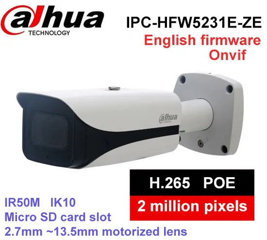 Dahua ipc-hfw5231e-ze 2mp Full HD WDR сети ИК-Starlight пуля Камера бесплатная доставка | Безопасность