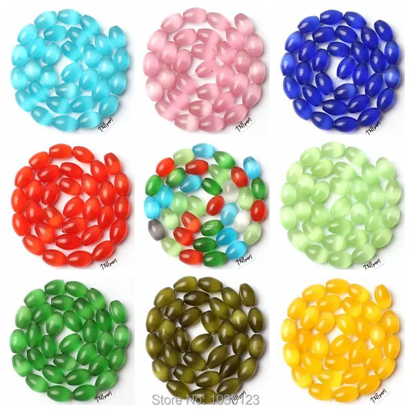 

Free Shipping AAA 7x11mm 13 Color Cat Eye Stone Oval Shape Gem Loose Beads Strand 15" DIY Creative Jewellery Making wj258