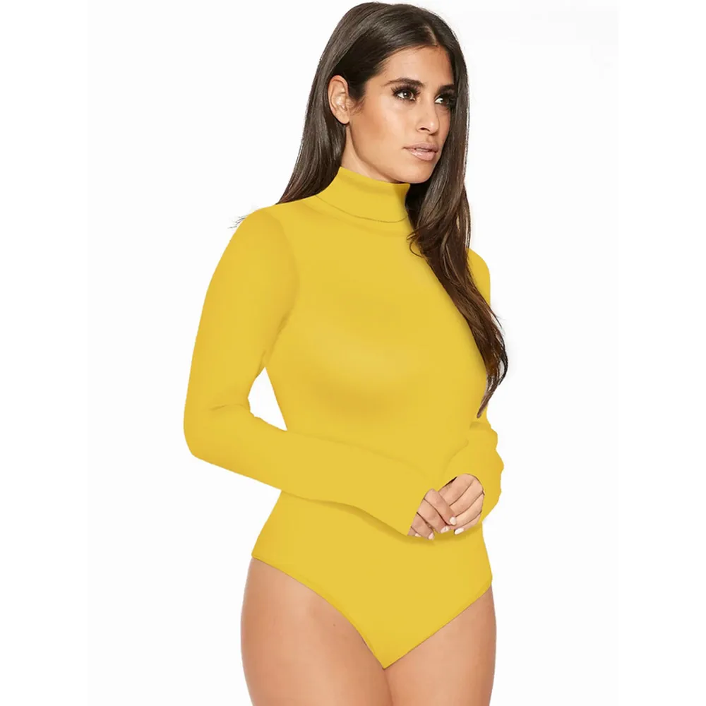 Turtle Neck Bodycon Bodysuit for Women