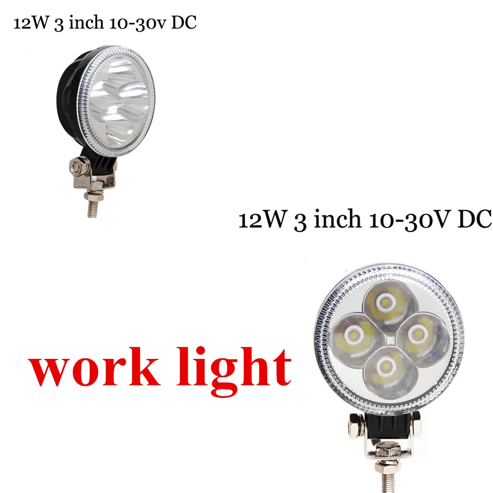 

FREE SHIPPING 3inch 2x12W LED work lamp12V/24V LED work light SPOT Beam  for motorcycle/ Tractor/Boat / 4WD Off road/SUV