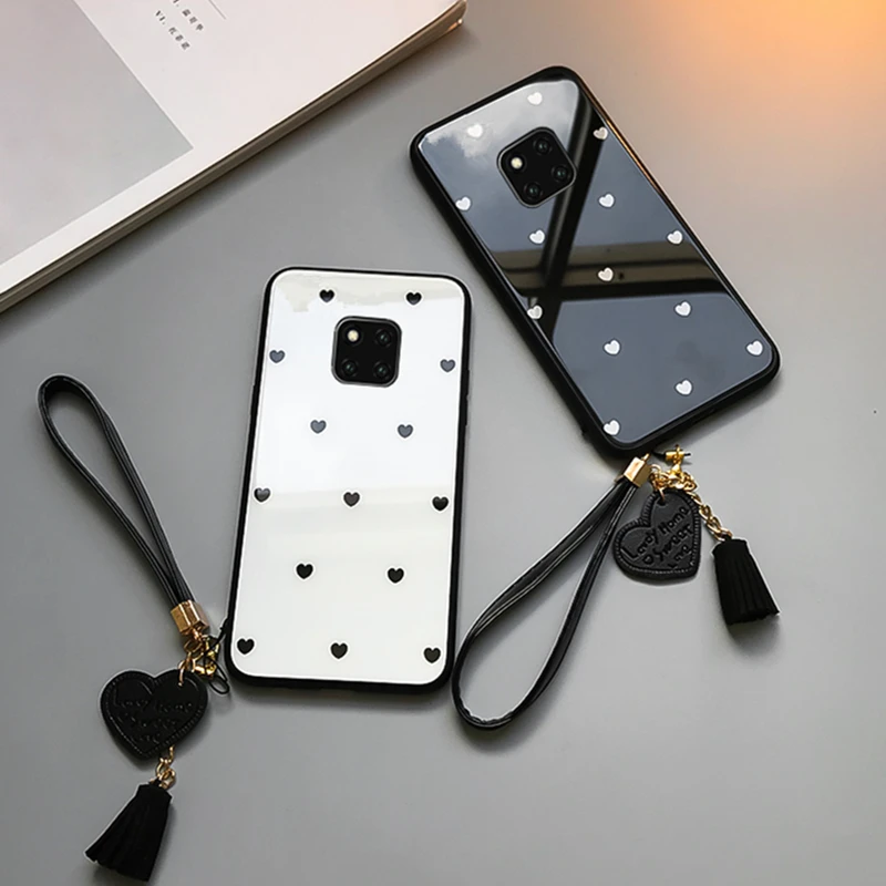 Чехол BONVAN из закаленного стекла для Huawei Mate 20 Pro Mate20 Жесткий lite со шнурком и